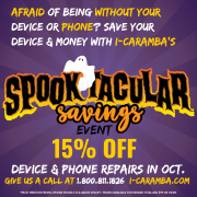 October Spooktacular Savings Event at i-Caramba